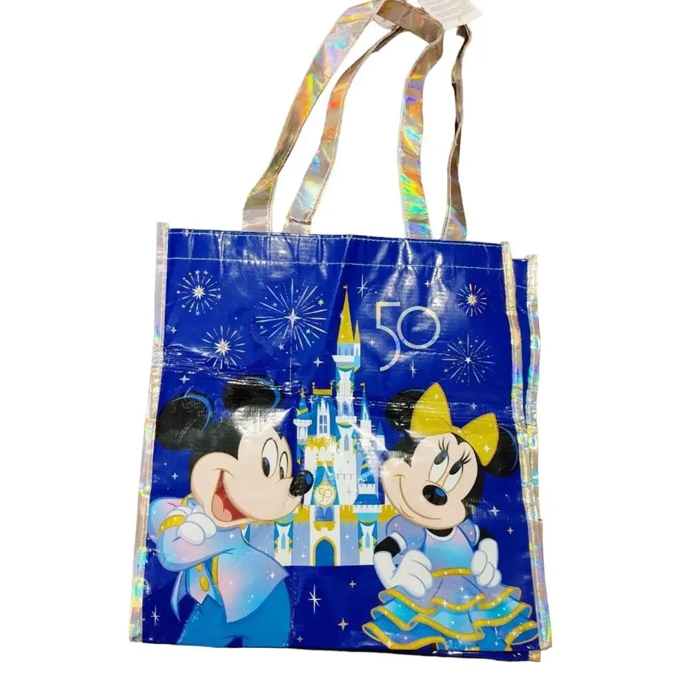 Walt Disney World 50th Anniversary Reusable Tote Bag Lightweight Medium Bag NWT